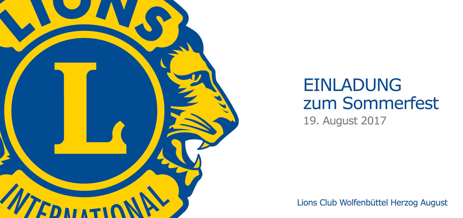 Lions Club Herzog August - Einladung Sommerfest 2017